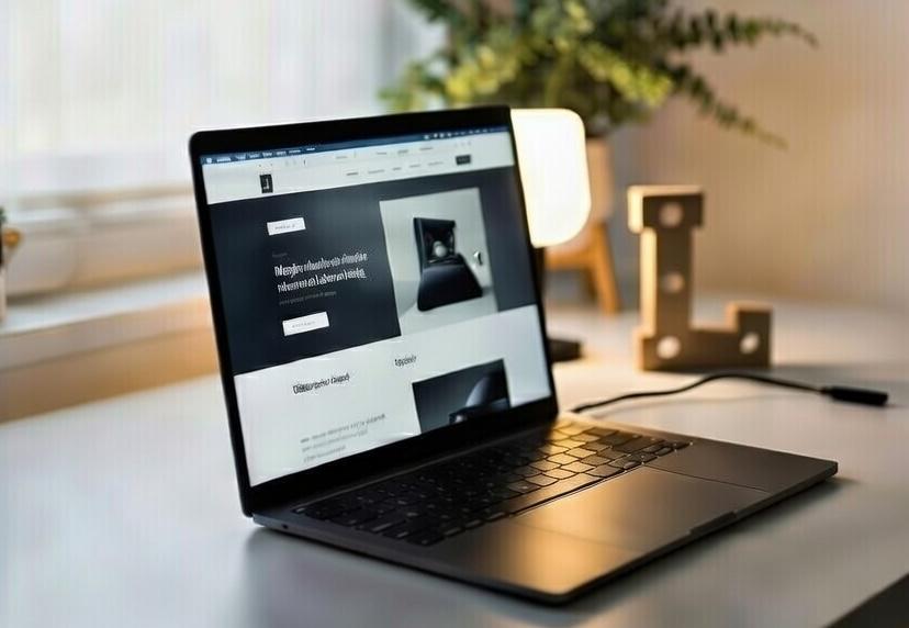 Laptop displaying legal document